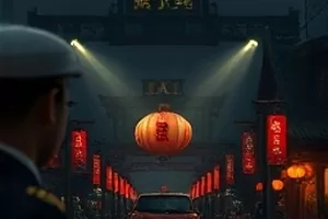 《雾港手记》雾夜里港口灯塔扫过海面的镜头